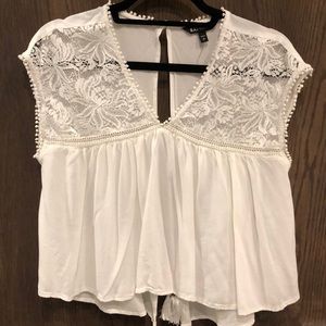 Express boho lace top